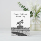 Vintage Pferdeskulptur Postkarte (Stehend Vorderseite)