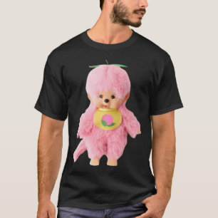 Vintage-Pfirsich-Kostüm-Monchhichi-Puppe-Aufkleber T-Shirt