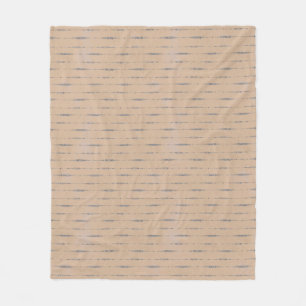 Vintage-Pfirsich und elegante silbergraue Streifen Fleecedecke