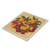 Vintage Pfirsich und Kirsche Rustikale Obstplantag Fliese (Seite)