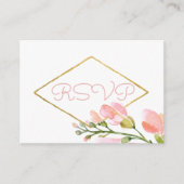 Vintage Pfirsichblütenrosa Blumenzange RSVP Begleitkarte (Vorderseite)