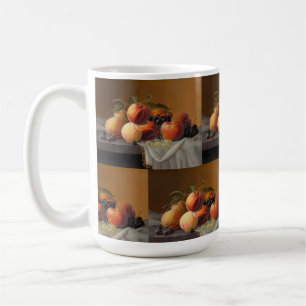 Vintage Pfirsiche Trauben Früchte-Stillleben-Maler Kaffeetasse