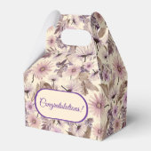 Vintage Pfirsichfarben und rosa Wildblumen Geschenkschachtel (Vorderseite)