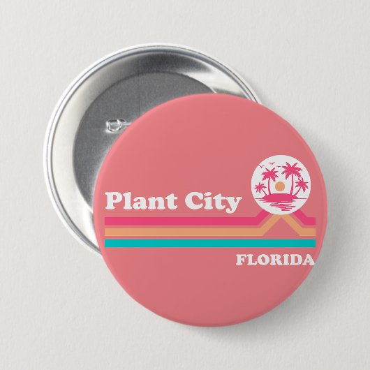 Vintage Pflanze Florida Button (Vorne & Hinten)