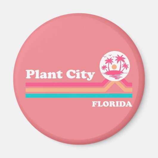 Vintage Pflanze Florida Magnet (Vorne)