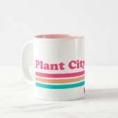 Vintage Pflanze Florida Zweifarbige Tasse (Vorderseite Links)