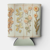 Vintage Pflanze Illustrationen Rustikal Dosenkühler (Vorderseite)