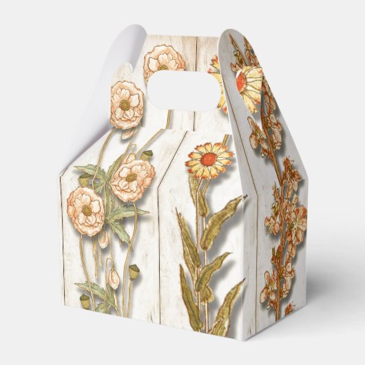 Vintage Pflanze Illustrationen Rustikal Geschenkschachtel (Vorderseite)