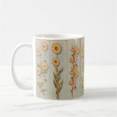 Vintage Pflanze Illustrationen Rustikal Kaffeetasse (Links)