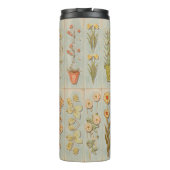 Vintage Pflanze Illustrationen Rustikal Thermosbecher (Rückseite)