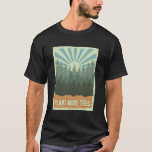 Vintage Pflanze Mehr Bäume Klimawandel Rette Unser T-Shirt