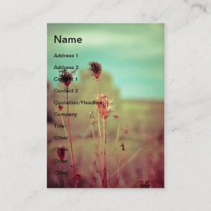 Vintage Pflanzen Visitenkarte