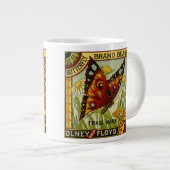 Vintage Pflanzenkennzeichen Kunst, Schmetterlingsm Jumbo-Tasse (Vorderseite Rechts)