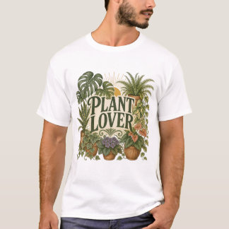 Vintage Pflanzenliebhaber – Botanische Zimmerpflan T-Shirt