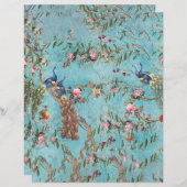 Vintage Pflasterpapiere in Rosa und Blau (Vorne/Hinten)