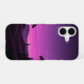 Vintage Pflaumen-Dämmerung iPhone 16 Hülle (Rückseite (Horizontal))