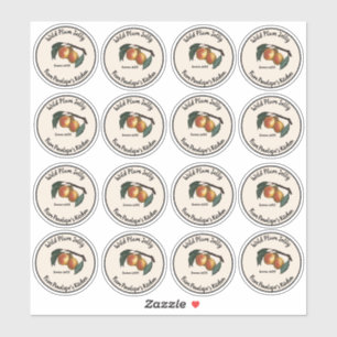 Vintage-Pflaumen-Gelee-Etikett aus Ihrer Küche dat Aufkleber