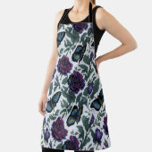 Vintage Pflaumen lila Magenta-Blütenschmetterlinge Schürze (InSitu)