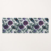 Vintage Pflaumen lila Magenta-Blütenschmetterlinge Yogamatte (Vorderseite (Horizontal))