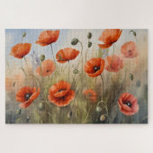 Vintage Pflaumen Ölmalerei zeitlos blühend Puzzle (Horizontal)