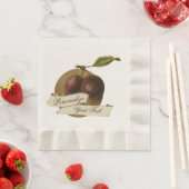 Vintage Pflaumen Retro Frucht Alte Schule Serviette (Beispiel)