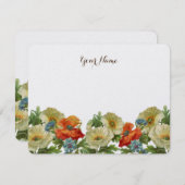 Vintage Pflaumen und Blumen bearbeite Notizkarte Mitteilungskarte (Vorne/Hinten)