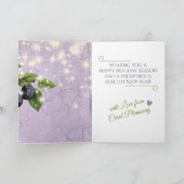 Vintage Pflaumenkonfitüre schützt Zuhause-Konserve Feiertagskarte (Innenseite)