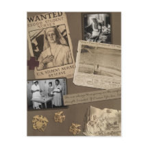 Vintage-Pflege - Krankenpfleger Scrapbook Postkart