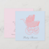 Vintage Pflegepraxis Geschlechtsneutrale Babydusch Einladung (Vorne/Hinten)