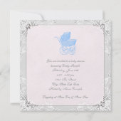 Vintage Pflegepraxis Geschlechtsneutrale Babydusch Einladung (Rückseite)