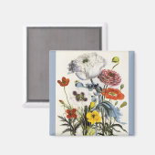Vintage Pflücke im Garten, Viktorianische Blume Magnet (Vorderseite/Rückseite)