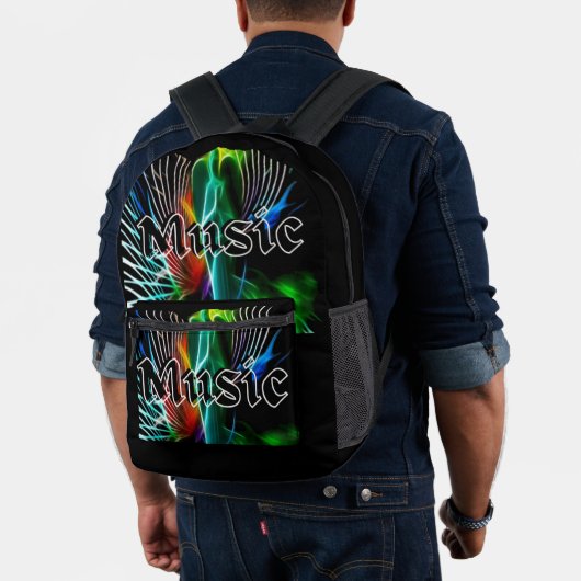 Vintage Phantastische Musikklänge Bedruckter Rucksack (Insitu (Modell))