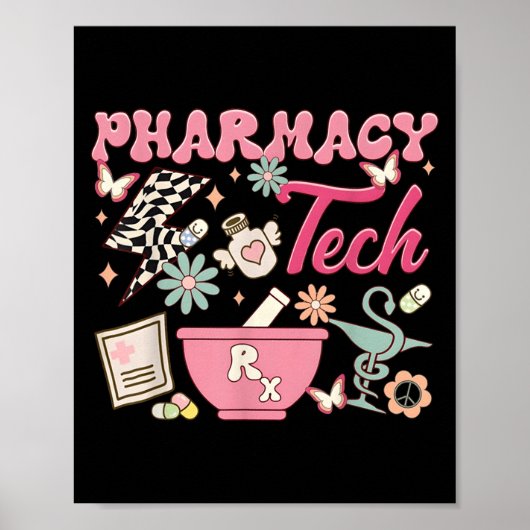 Vintage Pharmacy Tech Technician Pharmacist Studen Poster (Vorne)