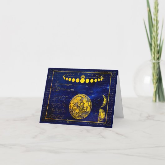 Vintage Phasen des Mond Saturn Jupiter Venus (Vorderseite)