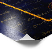 Vintage Phasen des Mond Saturn Jupiter Venus Fotodruck (Ecke)