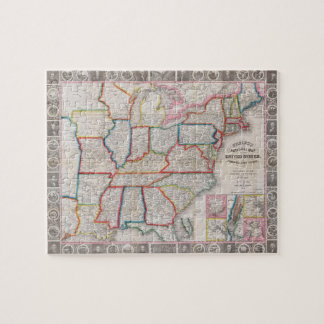 Vintage Phelps's Nationalkarte der Vereinigten Sta Puzzle