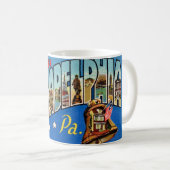 Vintage Philadelphia Kaffeetasse (VorderseiteRechts)