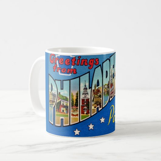 Vintage Philadelphia Kaffeetasse (Vorderseite Links)