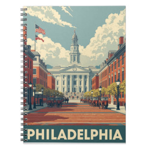 Vintage Philadelphia Notizblock