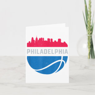 Vintage Philadelphia Pa Stadtbild Retro Basketball Karte