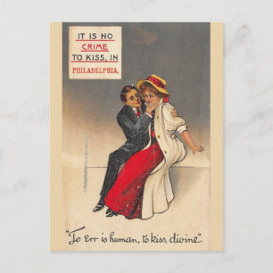 Vintage Philadelphia Pennsylvania Kuss Postkarte