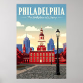 Vintage Philadelphia Poster (Vorne)