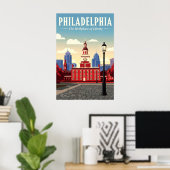 Vintage Philadelphia Poster (Heimbüro)