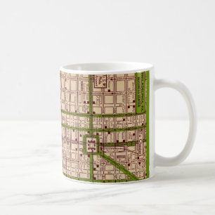 Vintage Philadelphia-Straßenkarte-Mug Kaffeetasse