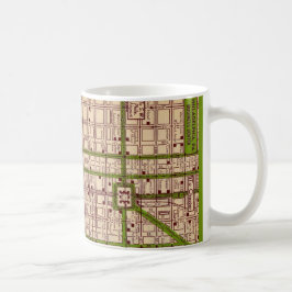 Vintage Philadelphia Street Map Mug Kaffeetasse