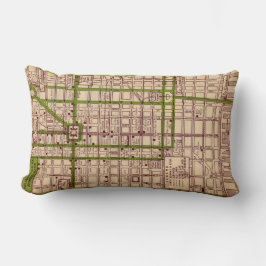Vintage Philadelphia Street Map Throw Pillow Lendenkissen