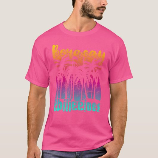 Vintage Philippinen Boracay Sunset 1 T-Shirt (Vorderseite)