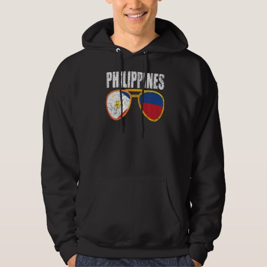 Vintage Philippinen Philippinische Flagge Pride Ph Hoodie (Vorderseite)