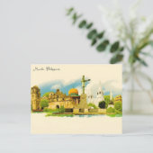 Vintage Philippinen Wasserfarbenretro Postkarte (Stehend Vorderseite)