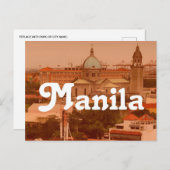 Vintage Philippinen Wasserfarbenretro Postkarte (Vorne/Hinten)